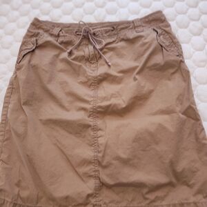 J. Crew Tan Midi Drawstring Skirt